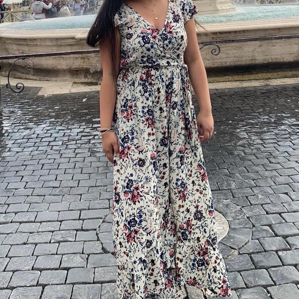 Band of Gypsies White Floral Maxi Dress